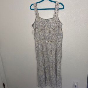 NWT- Amazon Essentials- midi off white micro confetti dress- Size XL